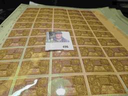 (10) Mint Sheets of U.S. Stamps. Total face value approximately $15.00.
