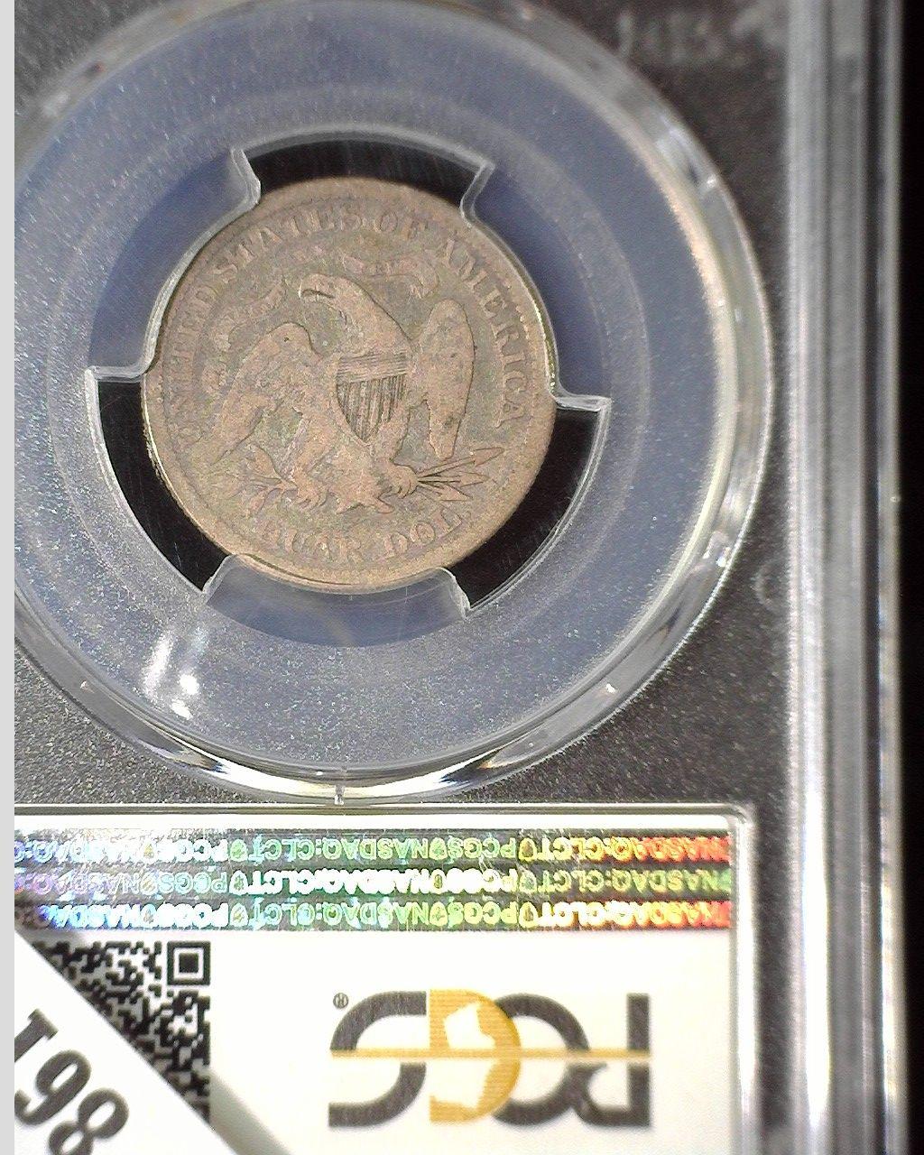 1870 P With Motto U.S. Seated Liberty Quarter, slabbed PCGS VG10. Mtg. 86,400, Only 4 known in this