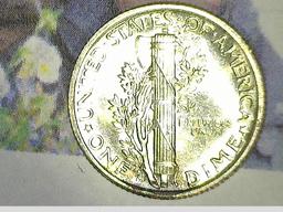 1942 S Mercury Dime, Brilliant Uncirculated