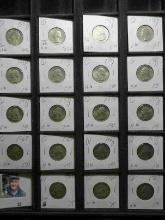 19-piece Set of all different 1965-1984 date or Mint mark Washington Quarters. All carded.