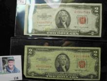 (2) Series 1953 $2 US notes - one rough condition & one very nice VF