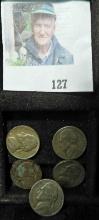 (5) Silver War Nickels