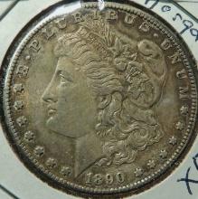 1890 S Morgan Dollar XF - toned