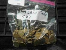 Large Group of Wheat Cents - 479 more or less - some teens thru 50's