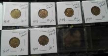 1934 Wheat Cents - 6 count - all AU-MS - nice group