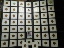 (50) 1920s U.S. Wheat Cents grading up to VF. All carded and ready to be priced.