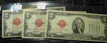 Group of 3 Series 1928 G  $2 Legal Tender Notes