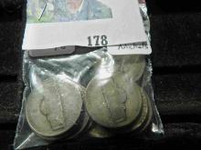 11 Silver War Nickels - avg circ