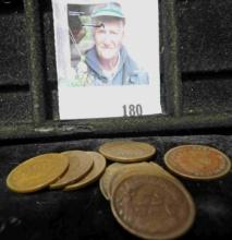 Group of 10 Indian Head Cents - G - Fine   1890's and newer