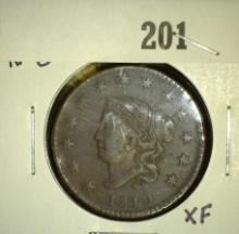1819 Â  Large Cent - Newcomb 6, EF.