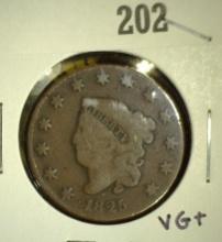 1825 Â  Large Cent - Newcomb 2, VG.