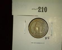 1864 Â  Â  Indian Head Cent, VF.