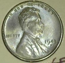 1943-D Lincoln Cent, Gem BU.