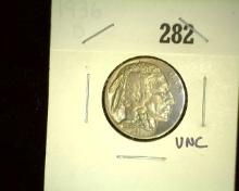 1936-D Buffalo Nickel, AU.