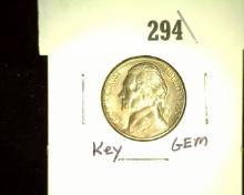 1950-DÂ Jefferson Nickel - Key Date, BU.