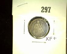 1888 P Seated Liberty Dime, EF.