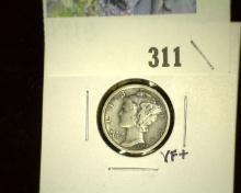 1918Â P Mercury Dime, VF.