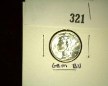 1940-D Mercury Dime, Gem BU.