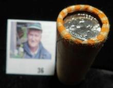 2004 D Original Bank-wrapped Roll of Wisconsin Statehood Quarters, Gem BU.
