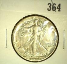 1940 P Walking Liberty Half Dollar, AU.