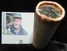 2007 D Original Bank-wrapped Roll of Wyoming Statehood Quarters, Gem BU.
