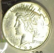 1922Â D Peace Silver Dollar