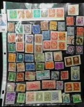 (73) Miscellaneous Foreign Stamps, all hinged on an album page.