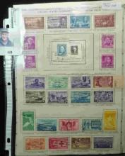 (26) U.S. Stamps dating 1946-1948. Hinged on an album page.