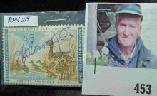 RW28 $3 U.S. Department of the Interior Migratory Bird Hunting Stamp, Signed.