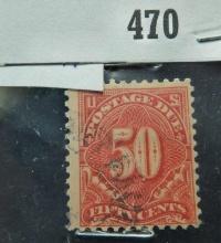 Scott J44 type Postage Due .50c. Details not determined.