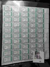 (6) Mint Sheets of fifty 4c U.S. Stamps. Total face value $12.00.