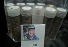 (10) Solid date rolls of Memorial Cents: 1961 P BU, 65 P BU, 68 D, 69 P BU, 70 P, 70 D, 71 D, 73 S B