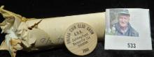 Original Roll of Approximately forty 1964 American Numismatic Association Building Fund Wooden Nicke