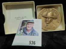 1918 Spencer Penrose/The Broadmoor 1968 High Relief Bronze medal in original box by Medallic Art Co.