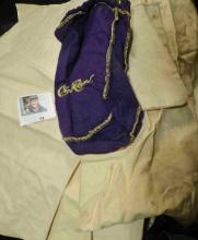 Group of 8 Canvas Money bags & a Crown Royal draw String bag, all previously used to house coins.