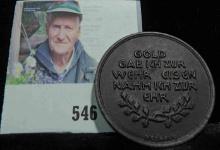 1916 German "Gold For Iron" War Effort Medal, also known as "Om Eiserner Zeit", Issued during World