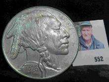 1926 S over-size Replica of a Buffalo Nickel, 3" diameter.