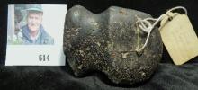 Hematite Stone Axe, ancient Indian artifact which is labeled to have been found in Calhoun Co., Ill.