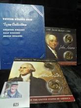 Empty blue Whitman Coin Folder "United States Coin Type Collection Quarter Dollars Half Dollars Silv