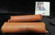 1943 P & D Solid date Rolls of World War II Steel Cents.