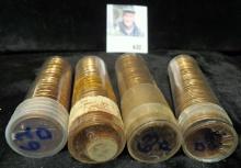1962 D, (2) 63 P, & 63 D Solid date Rolls of BU Lincoln Cents. Stored in plastic tubes.