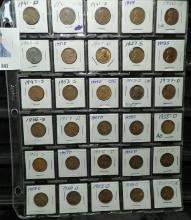 30-pocket plastic page of Lincoln Cents dating 1941D-1958D.