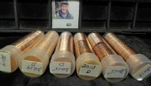 2013 P & D, 2014 P & D & 20014 P & D Gem BU Solid date rolls of Lincoln Cents stored in hard plastic