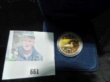 1987 Canada Proof "Loonie" One Dollar Coin in velvet-lined box of issue.