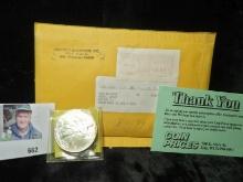 March 5, 1999 Postmarked envelope from Krause Publications with a subscription gift of a 1999 One Ou