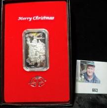 1997 One Ounce .999 Fine Silver "Merry Christmas" Bar in special box.