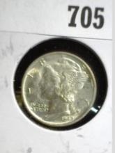 1942 P Mercury Dime, Brilliant Uncirculated.