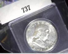 1963 P Franklin Half Dollar, BU. In Snaptight case.