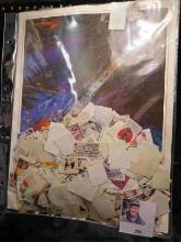Postal Posters: Guernsey---1984 Europa & a large group of cancelled postage stamps.
