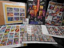 (5) Sheets of Mint Stamps & a poster, includes: Walt Disney's Peter and the Wolf Part 2 Maldives; St